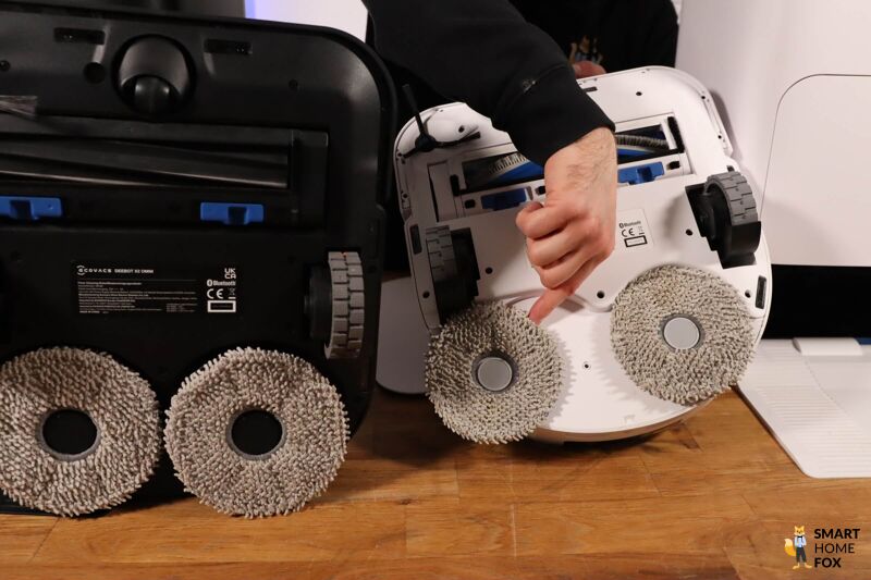 Die Wischmopps des DEEBOT X5 OMNI und des X2 OMNI in der Nahaufnahme.